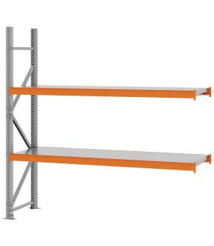 Weitspannregal Anbauregal FORTIS, 2.000×2.000×500 mm, verzinkt