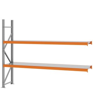 Weitspannregal Anbauregal FORTIS, 2.000×2.500×500 mm, verzinkt