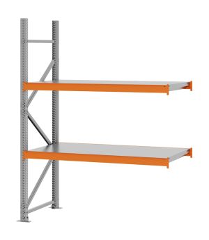 Weitspannregal Anbauregal FORTIS, 2.000×1.500×600 mm, verzinkt