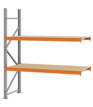 Weitspannregal Anbauregal FORTIS, 2.000×1.750×600 mm, Spanplatte