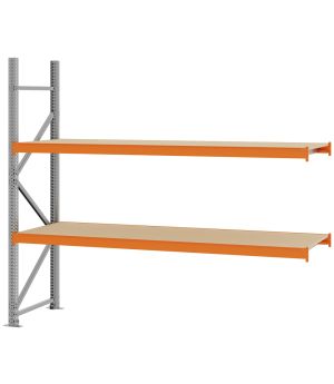 Weitspannregal Anbauregal FORTIS, 2.000×2.250×600 mm, Spanplatte