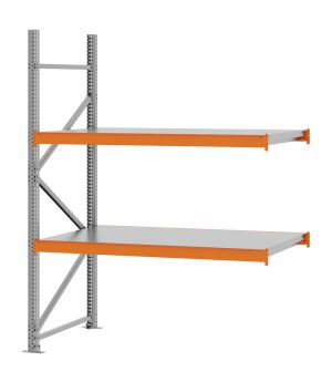 Weitspannregal Anbauregal FORTIS, 2.000×1.500×800 mm, verzinkt
