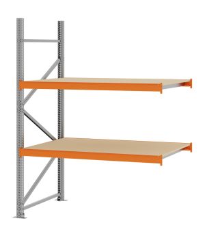 Weitspannregal Anbauregal FORTIS, 2.000×1.500×800 mm, Spanplatte
