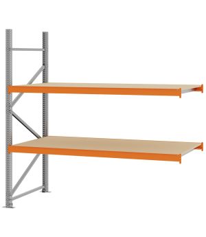 Weitspannregal Anbauregal FORTIS, 2.000×2.000×800 mm, Spanplatte