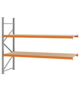 Weitspannregal Anbauregal FORTIS, 2.000×2.500×800 mm, Spanplatte