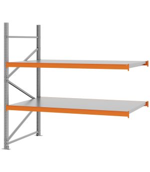 Weitspannregal Anbauregal FORTIS, 2.000×2.000×1.000 mm, verzinkt