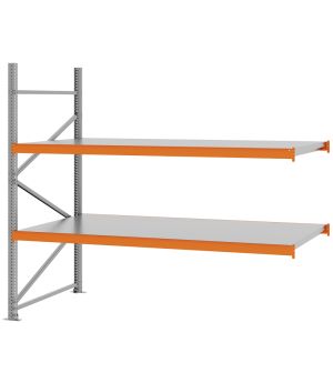 Weitspannregal Anbauregal FORTIS, 2.000×2.250×1.000 mm, verzinkt