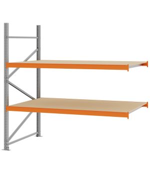 Weitspannregal Anbauregal FORTIS, 2.000×2.250×1.000 mm, Spanplatte