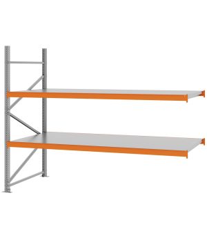Weitspannregal Anbauregal FORTIS, 2.000×2.500×1.000 mm, verzinkt