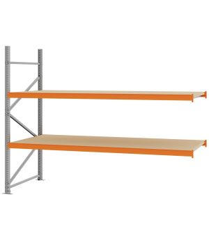 Weitspannregal Anbauregal FORTIS, 2.000×2.500×1.000 mm, Spanplatte