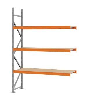 Weitspannregal Anbauregal FORTIS, 2.500×1.750×500 mm, Spanplatte