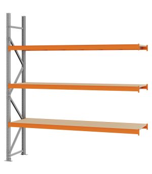 Weitspannregal Anbauregal FORTIS, 2.500×2.250×500 mm, Spanplatte