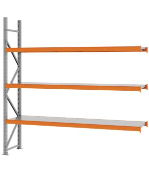 Weitspannregal Anbauregal FORTIS, 2.500×2.500×500 mm, verzinkt