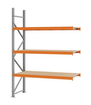 Weitspannregal Anbauregal FORTIS, 2.500×1.750×600 mm, Spanplatte