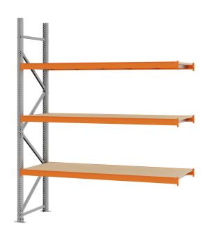Weitspannregal Anbauregal FORTIS, 2.500×2.000×600 mm, Spanplatte