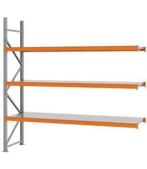 Weitspannregal Anbauregal FORTIS, 2.500×2.500×600 mm, verzinkt