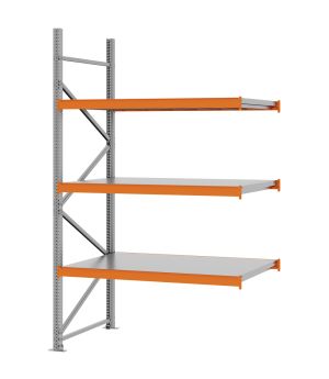 Weitspannregal Anbauregal FORTIS, 2.500×1.500×800 mm, verzinkt