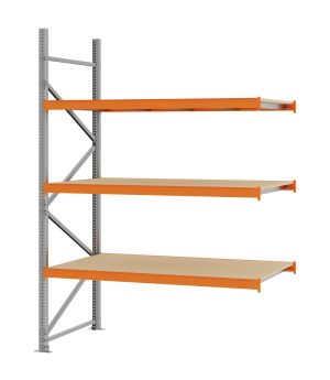 Weitspannregal Anbauregal FORTIS, 2.500×1.750×800 mm, Spanplatte