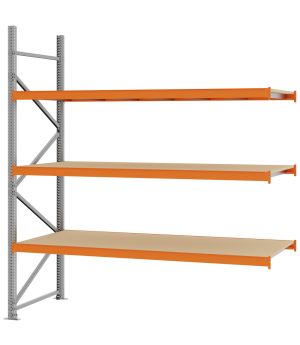Weitspannregal Anbauregal FORTIS, 2.500×2.250×800 mm, Spanplatte