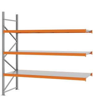 Weitspannregal Anbauregal FORTIS, 2.500×2.500×800 mm, verzinkt