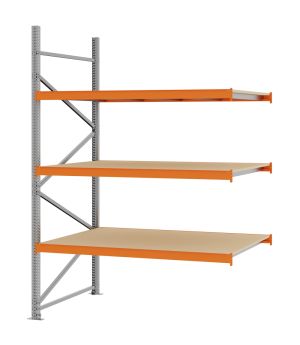 Weitspannregal Anbauregal FORTIS, 2.500×1.750×1.000 mm, Spanplatte