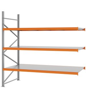 Weitspannregal Anbauregal FORTIS, 2.500×2.500×1.000 mm, verzinkt