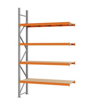 Weitspannregal Anbauregal FORTIS, 3.000×1.750×500 mm, Spanplatte
