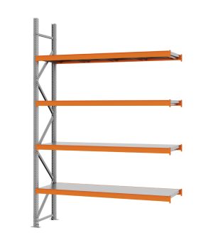 Weitspannregal Anbauregal FORTIS, 3.000×2.000×500 mm, verzinkt