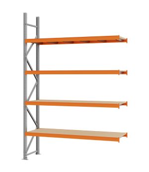 Weitspannregal Anbauregal FORTIS, 3.000×2.000×500 mm, Spanplatte