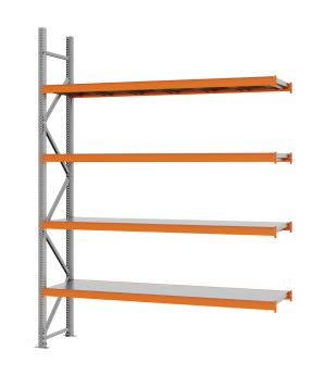 Weitspannregal Anbauregal FORTIS, 3.000×2.250×500 mm, verzinkt