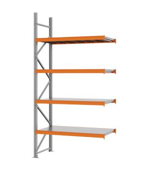 Weitspannregal Anbauregal FORTIS, 3.000×1.500×600 mm, verzinkt