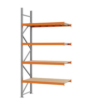 Weitspannregal Anbauregal FORTIS, 3.000×1.500×600 mm, Spanplatte