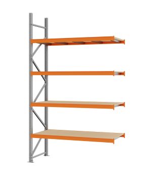Weitspannregal Anbauregal FORTIS, 3.000×1.750×600 mm, Spanplatte