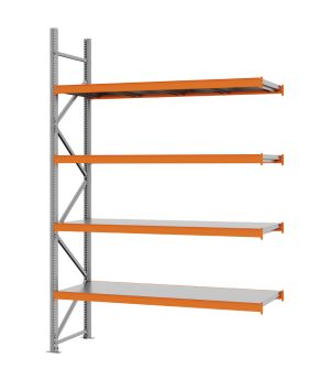 Weitspannregal Anbauregal FORTIS, 3.000×2.000×600 mm, verzinkt