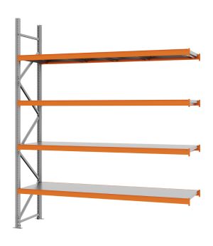 Weitspannregal Anbauregal FORTIS, 3.000×2.500×600 mm, verzinkt