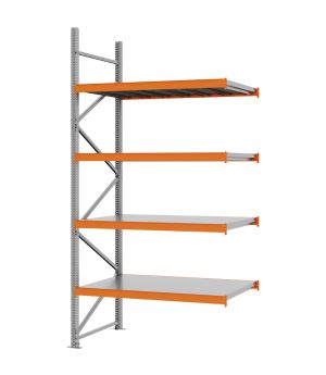 Weitspannregal Anbauregal FORTIS, 3.000×1.500×800 mm, verzinkt