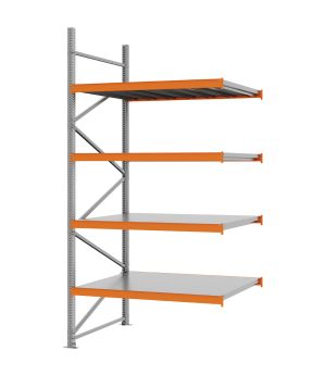 Weitspannregal Anbauregal FORTIS, 3.000×1.500×1.000 mm, verzinkt