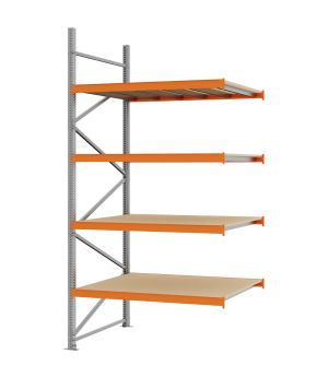 Weitspannregal Anbauregal FORTIS, 3.000×1.500×1.000 mm, Spanplatte