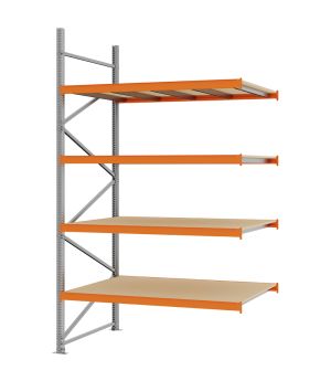 Weitspannregal Anbauregal FORTIS, 3.000×1.750×1.000 mm, Spanplatte