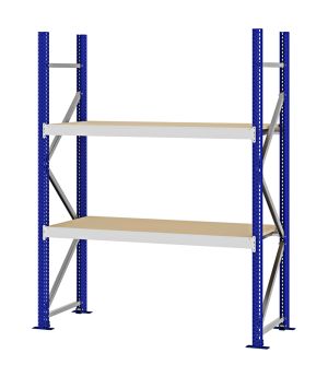 Weitspannregal Grundregal FORTIS, 2.000×1.500×500 mm, Spanplatte