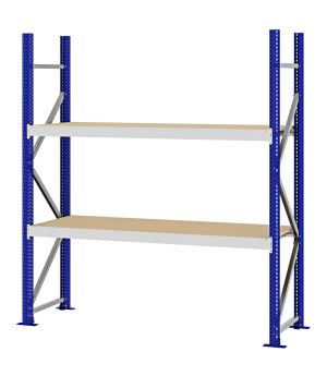 Weitspannregal Grundregal FORTIS, 2.000×1.750×500 mm, Spanplatte