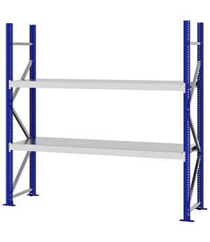 Weitspannregal Grundregal FORTIS, 2.000×2.000×500 mm, verzinkt