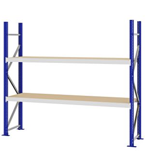 Weitspannregal Grundregal FORTIS, 2.000×2.250×500 mm, Spanplatte