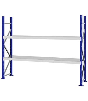 Weitspannregal Grundregal FORTIS, 2.000×2.500×500 mm, verzinkt