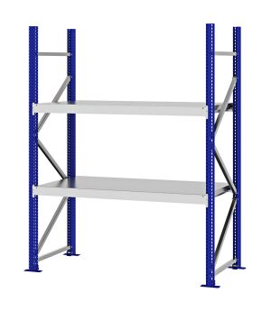 Weitspannregal Grundregal FORTIS, 2.000×1.500×600 mm, verzinkt