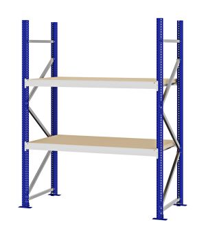 Weitspannregal Grundregal FORTIS, 2.000×1.500×600 mm, Spanplatte