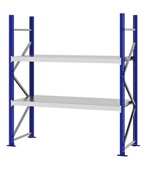 Weitspannregal Grundregal FORTIS, 2.000×1.750×600 mm, verzinkt