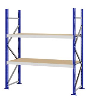 Weitspannregal Grundregal FORTIS, 2.000×1.750×600 mm, Spanplatte