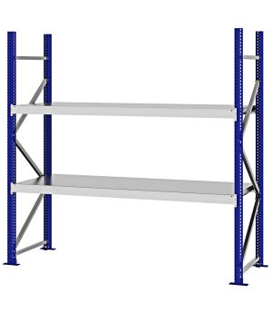Weitspannregal Grundregal FORTIS, 2.000×2.000×600 mm, verzinkt