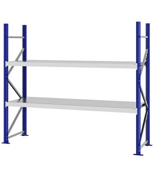 Weitspannregal Grundregal FORTIS, 2.000×2.250×600 mm, verzinkt